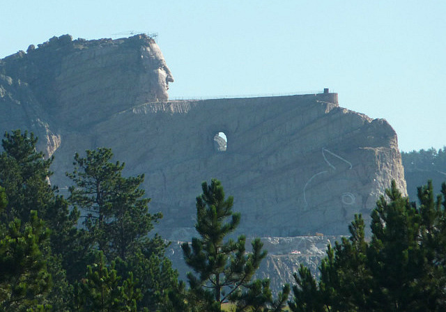 Monument de Crazy Horse, en cours de construction