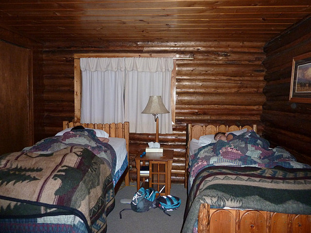 Dans le confort de notre wood log cabin