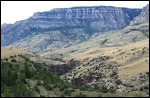 Route dans le canyon de Big Horn Mountains