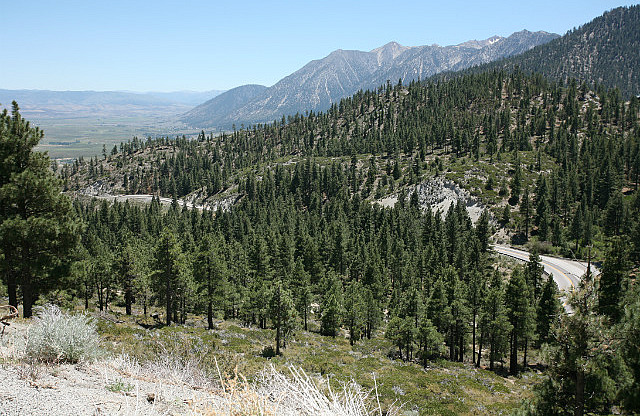 Vue dans la traversé vers le Nevada