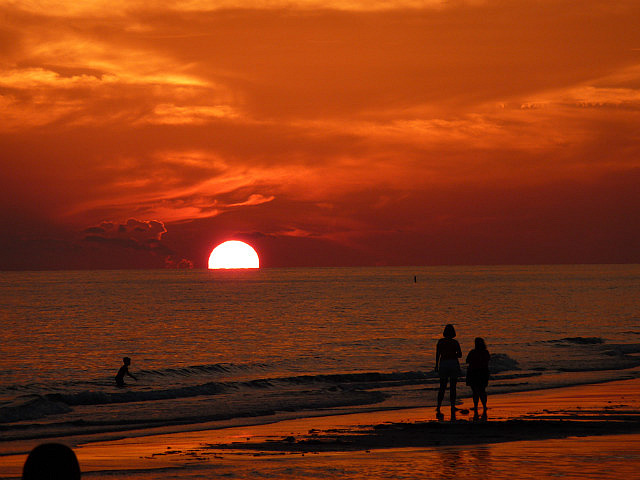 Coucher de soleil à Bowman Beach