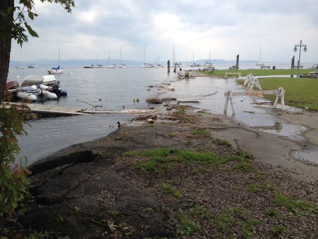 Le lac Champlain déborde