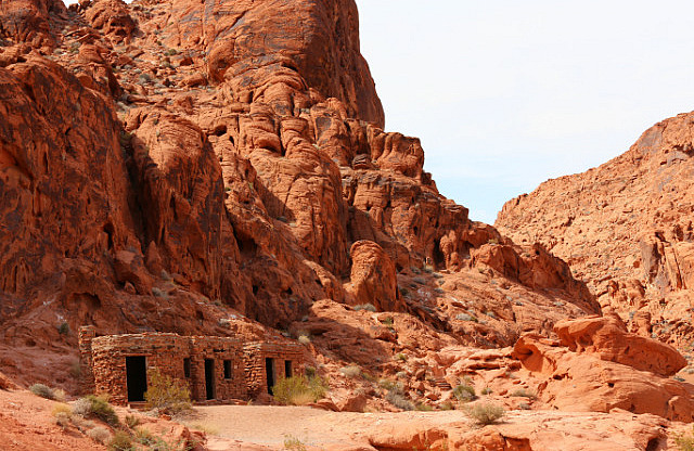 Cabin in valley of fire