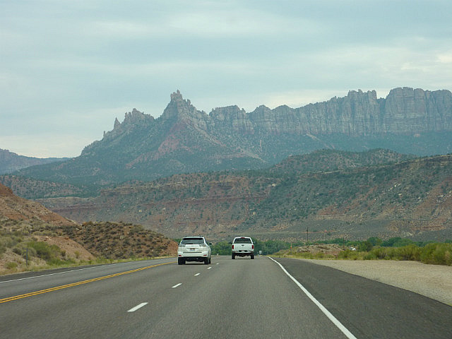 En approche de Zion national park