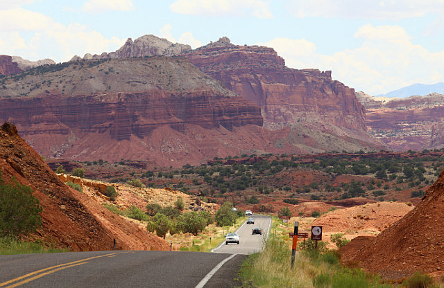 À l'entrée de Capitol Reef