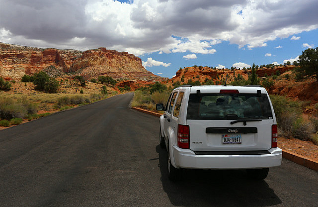 Sur la scenic drive de Capitol Reef