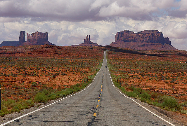 En approche de Monument Valley