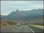 En approche de Zion national park