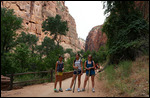 Au départ de la randonnée des narrows