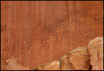 Petroglyphes Anasazi près de la Fremont river