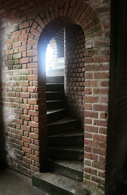 Accès au sommet des fortifications