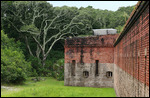 Vue de l'entrée du fort Clinch