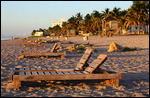 Soleil du matin sur la plage de Deerfield