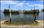 Bateau de pierre dans la baie de Biscayne